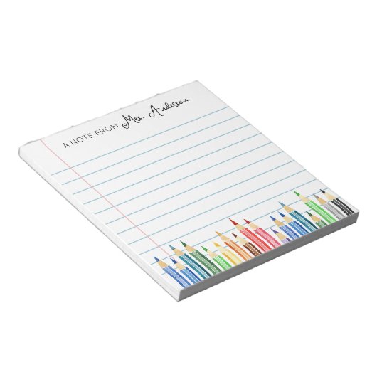 Geschenk für personalisiert Stationery Notepad Leh Notizblock (angewinkelt)