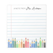 Geschenk für personalisiert Stationery Notepad Leh Notizblock (Vorderseite)