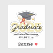 Geschenk für personalisierte Abschlüsse - Klasse 2 Aufkleber (Blatt)