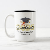 Geschenk für personalisierte Abschlüsse - Klasse 2 Zweifarbige Tasse (Links)