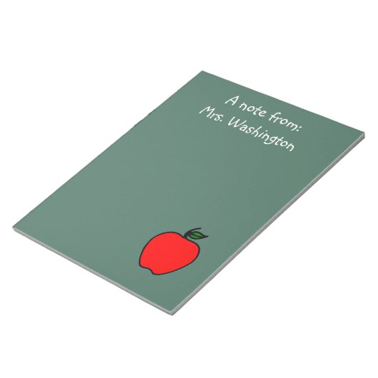 Geschenk für personalisierte Lehrer auf der Tafel Notizblock (angewinkelt)