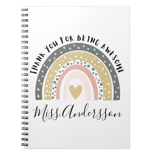 Geschenk für personalisierte Lehrer, Geschenk für  Notizblock (Vorderseite)