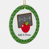 Geschenk für Personalisierte Lehrer Keramik Ornament (Rechts)