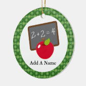 Geschenk für Personalisierte Lehrer Keramik Ornament (Links)