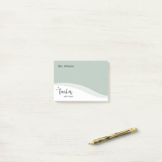 Geschenk für personalisierte Lehrer Post-it Klebezettel (Auf Schreibtisch)