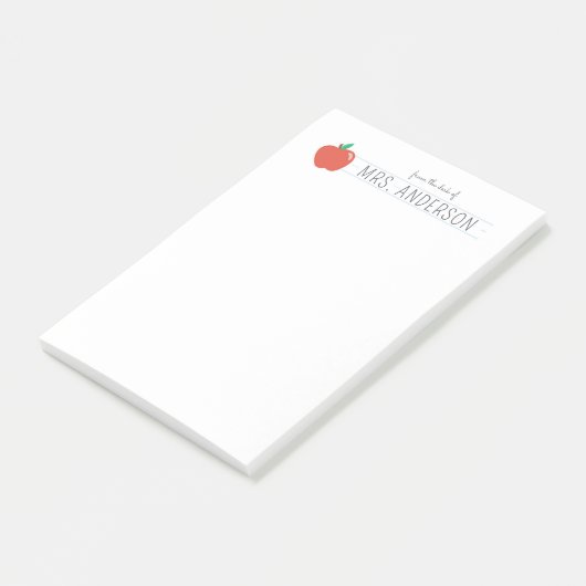 Geschenk für personalisierte Lehrer Post-it Klebezettel (angewinkelt)