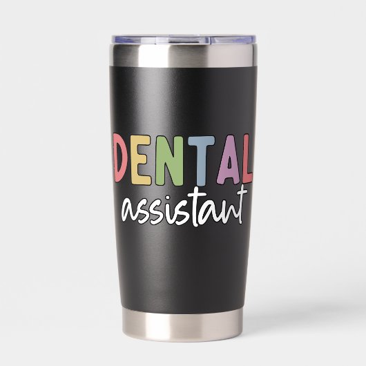 Geschenk für personalisierte Zahnärztin Thermobecher (Vorderseite)