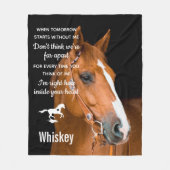 Geschenk für Pferde - Erinnerung Fleecedecke (Vorderseite)