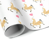 Geschenk für Pferde und Herzen Geschenkpapier (Rolleneckpunkt)