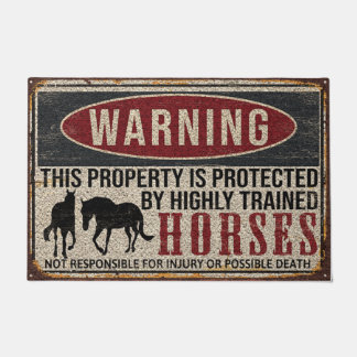 Geschenk für Pferde, Vintages Pferdemuster Türmatt Fußmatte