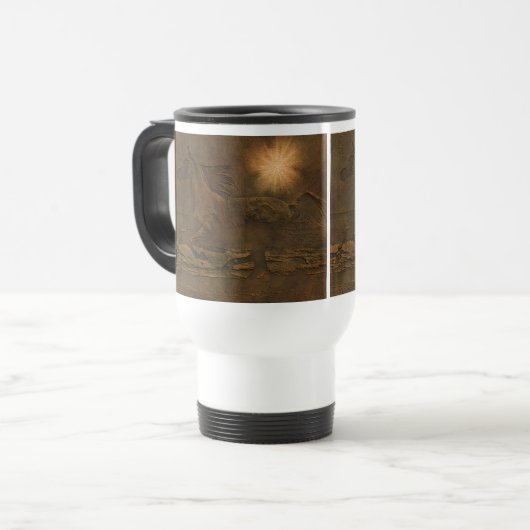 Geschenk für Pferdefreunde Reisebecher (Vorderseite Links)