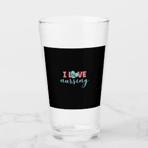 Geschenk für Pflegepersonal Ich liebe Krankenpfl Glas