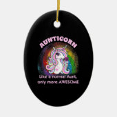 Geschenk für phantastische Tante Einhorn Keramik Ornament (Vorne)