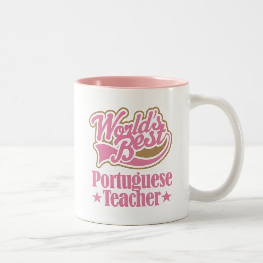 Geschenk für portugiesische Lehrer (Welten am best Zweifarbige Tasse (Rechts)