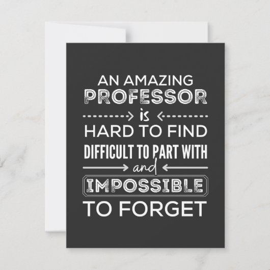 Geschenk für Professor, Professor Geschenk Dankeskarte (Vorderseite)