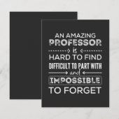 Geschenk für Professor, Professor Geschenk Dankeskarte (Vorne/Hinten)