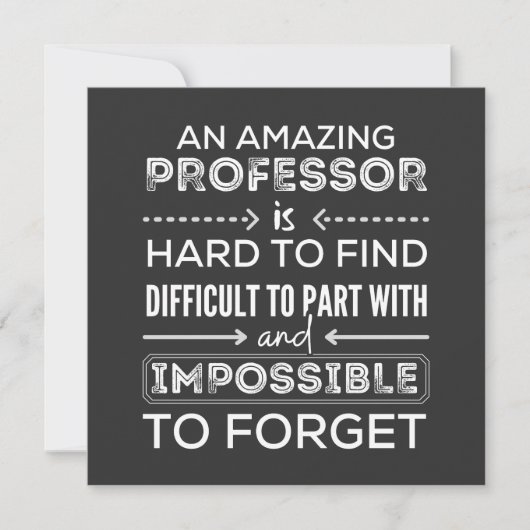 Geschenk für Professor, Professor Geschenk Einladung (Vorderseite)