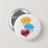 Geschenk für Quilter Button (Vorne & Hinten)