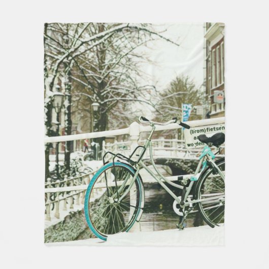 Geschenk für Radfahrer Fleecedecke (Vorderseite)