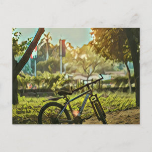 Geschenk für Radfahrer   Radfahrerkunst Postkarte
