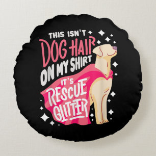 Geschenk für Rettungshund I Das ist nicht Hundehaa Rundes Kissen