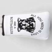 Geschenk für Rottweiler-liebende Golfer Golf Headcover (Vorderseite)
