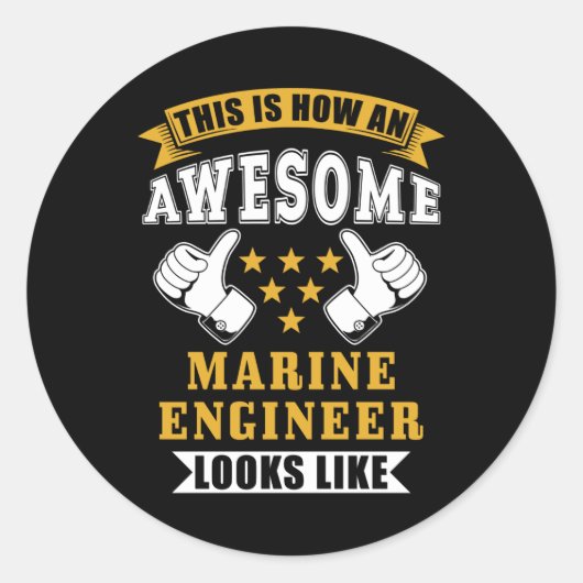 Geschenk für Schiffsingenieure Runder Aufkleber (Vorderseite)