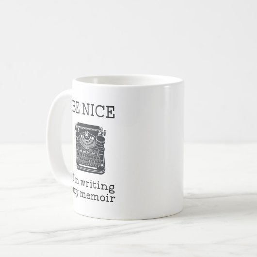 Geschenk für Schriftsteller Funny Custom Kaffeetasse (Vorderseite Links)