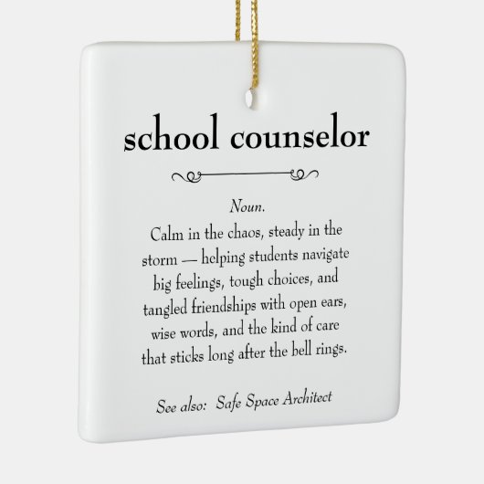 Geschenk für Schulberater Definition Keramikornament (Rechts)