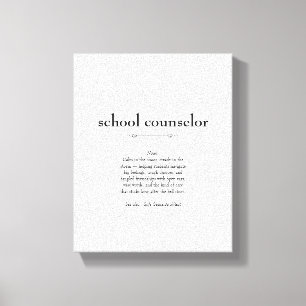 Geschenk für Schulberater Definition Leinwanddruck