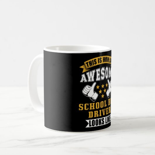 Geschenk für Schulbusfahrer Kaffeetasse (Vorderseite Links)