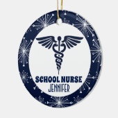 Geschenk für Schulkrankenpfleger Keramik Ornament (Links)