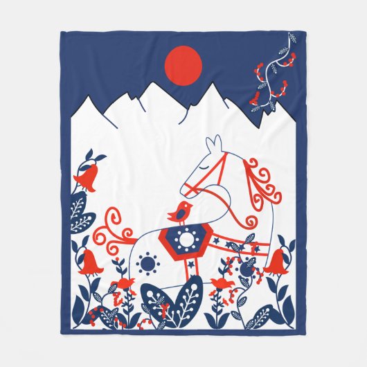 Geschenk für schwedische und finnische Folk Fleecedecke (Vorderseite)