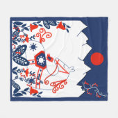 Geschenk für schwedische und finnische Folk Fleecedecke (Vorderseite (Horizontal))