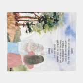 Geschenk für Schwester oder Freunde Wasserfarbenwe Fleecedecke (Vorderseite (Horizontal))