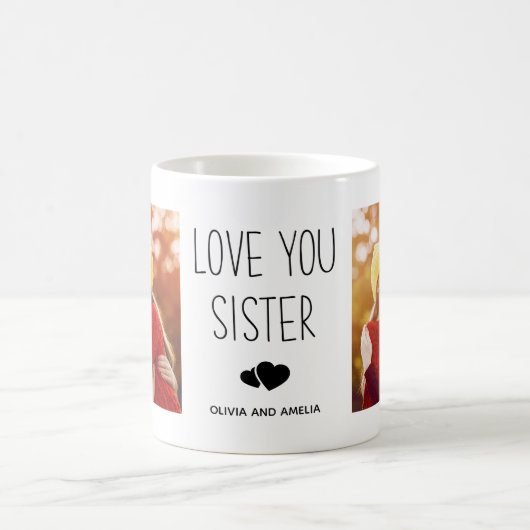 Geschenk für Schwester - Personalisierten Geschenk Kaffeetasse (Mittel)