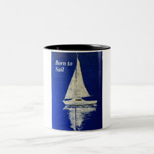 Geschenk für Segelboote Zweifarbige Tasse