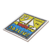 Geschenk für Segler oder Segler Fliese (Seite)