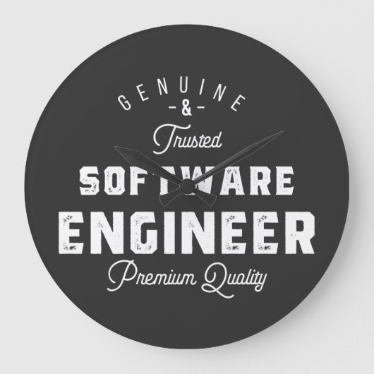 Geschenk für Softwareentwickler Große Wanduhr (Vorderseite)