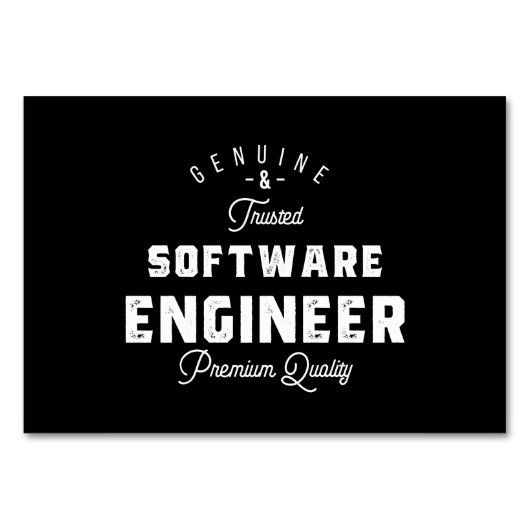 Geschenk für Softwareentwickler Tischnummer (Vorderseite)