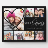 Geschenk für Soul-Schwestern 7 Foto Collage Heart Fotoplatte (Vorderseite)