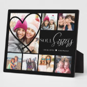 Geschenk für Soul-Schwestern 7 Foto Collage Heart Fotoplatte (Seite)