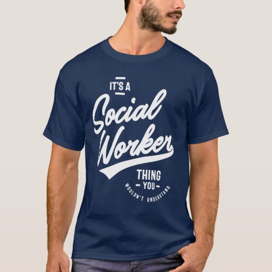 Geschenk für Sozialarbeiter Funny Job Title Profes T-Shirt (Vorderseite)
