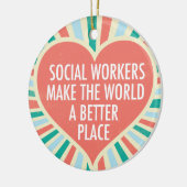Geschenk für Sozialarbeiter Keramik Ornament (Links)