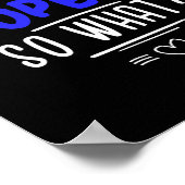 Geschenk für Spot Baldness Patienten Haarausfall Poster (Ecke)