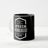 Geschenk für Sprachpathologen Zweifarbige Tasse (Vorderseite Links)