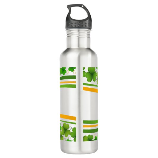 Geschenk für ST. Patrick Day Edelstahlflasche (Rückseite)
