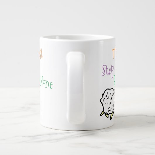 Geschenk für Step-Vater - Bester Step-Vater Jumbo-Tasse (Rückseite)