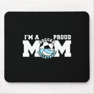 Geschenk für stolze Fußball-Volleyball-Mütter für Mousepad