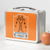 Geschenk für Stromleitungsmonteure Metall Brotdose (Beispiel)